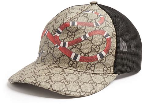 cappello gucci verde|Gucci hat snake print.